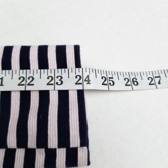 Merona Navy White Striped Blazer Size M Preppy Coastal Nautical Stretch Jacket - Picture 9 of 10